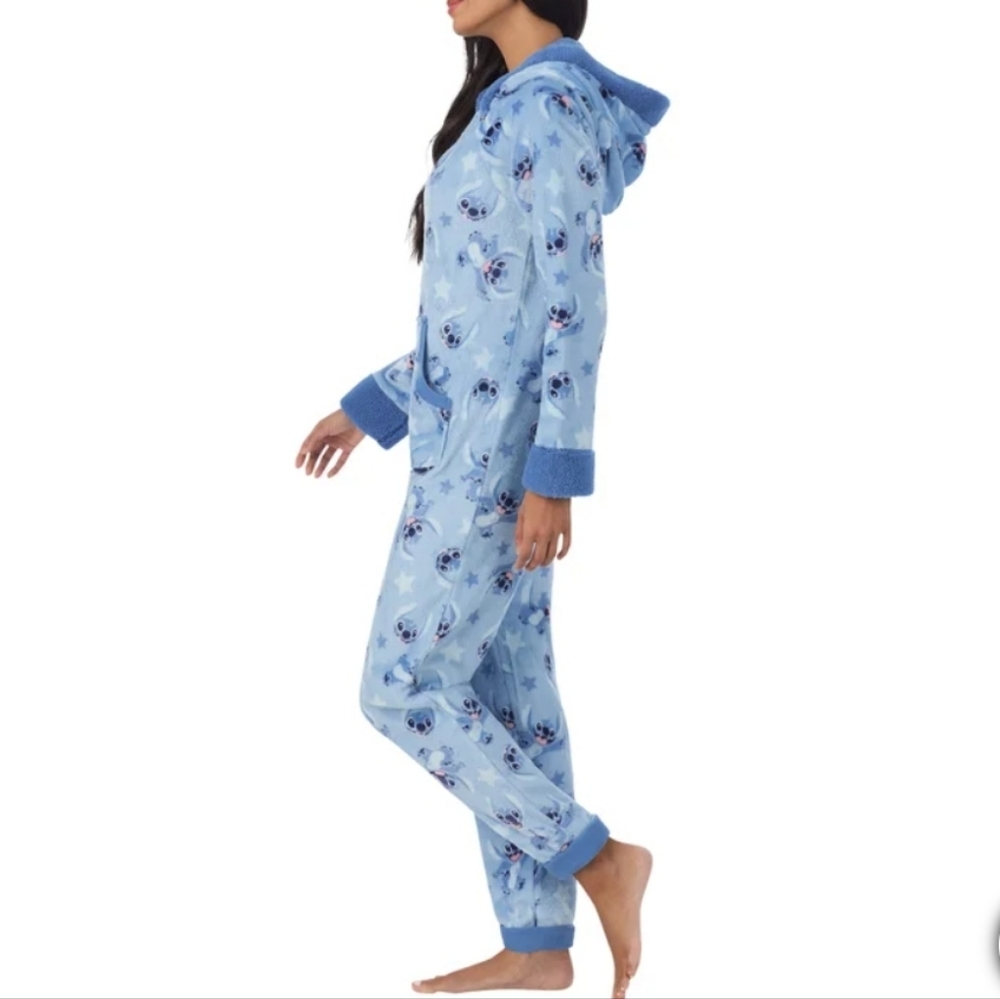 Blue Stitch Character Women's One-Piece Pajama M